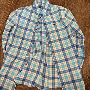 Boys Dry Fit Blue Plaid Shirt